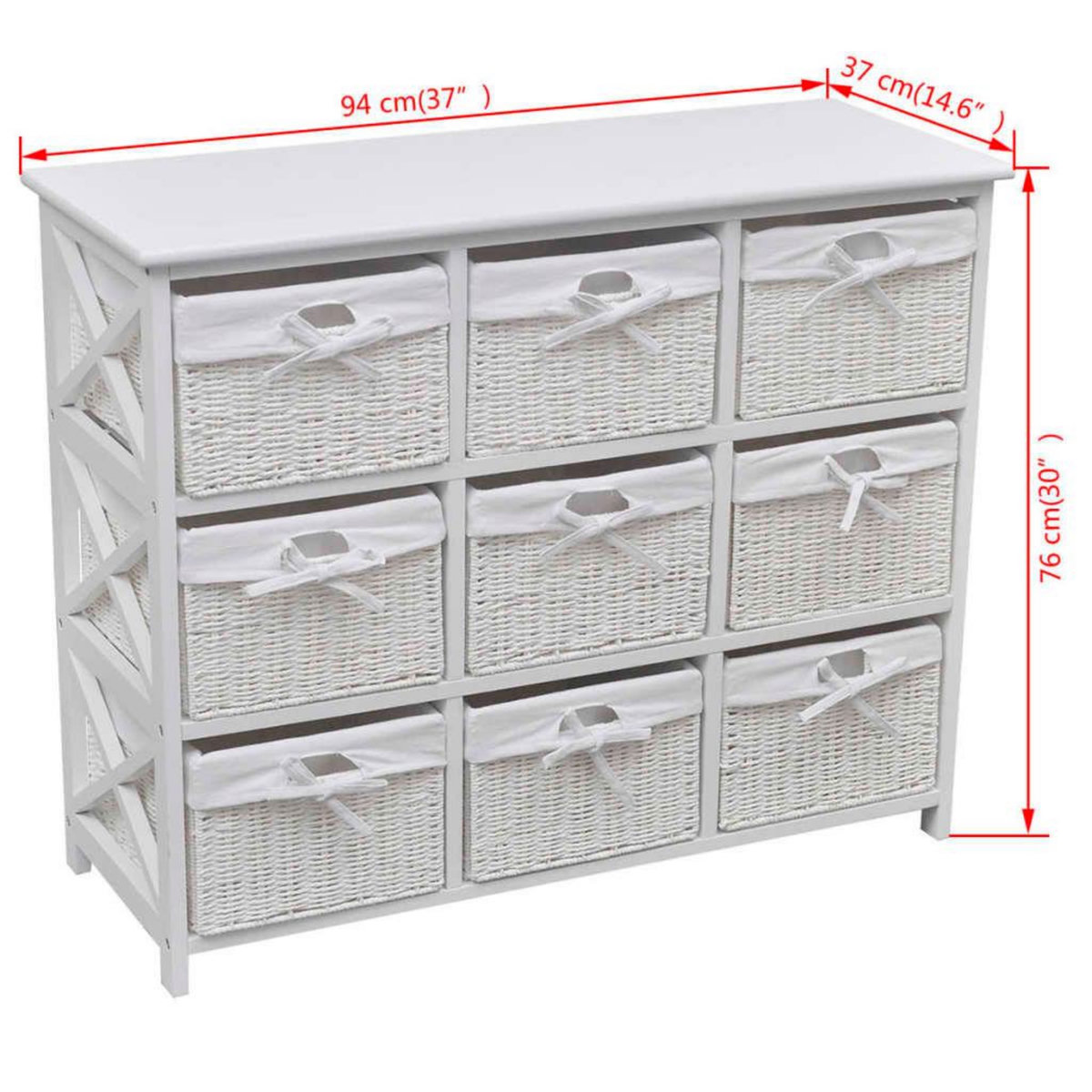 VIDAXL Armoire de rangement Blanc