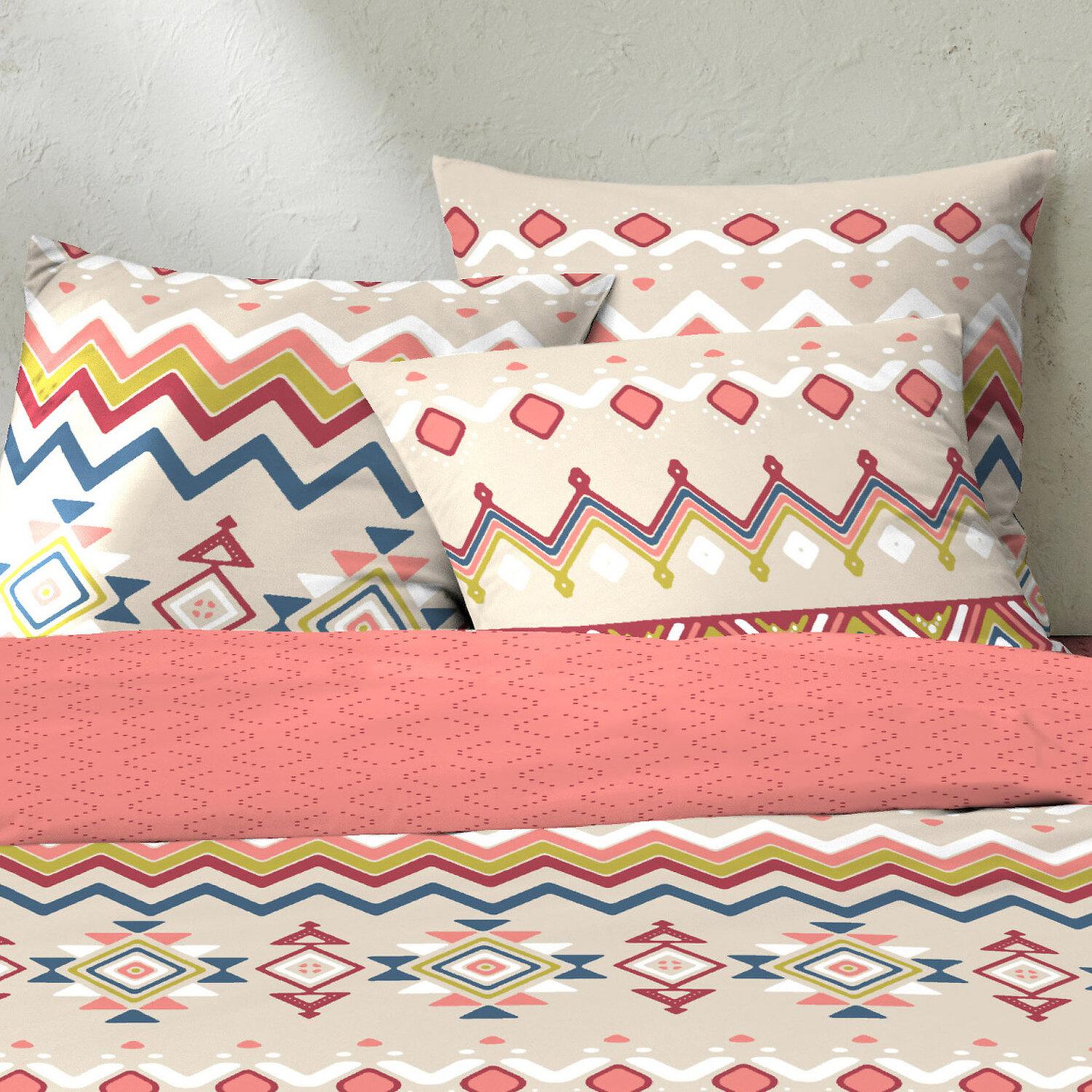 Voir la diapositive 4 : Home collection Parure housse de couetteavectaie oreiller coton 51 fils amarok