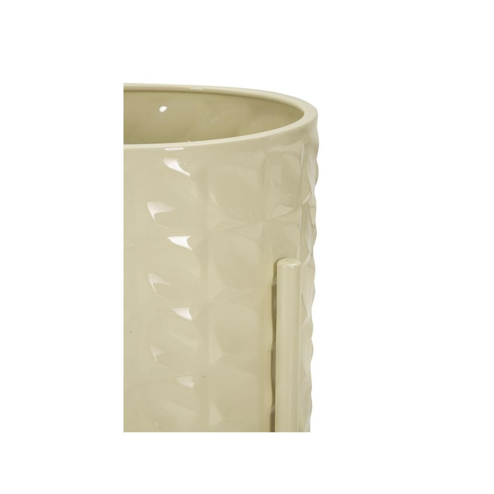 Voir la diapositive 5 : Paris Prix Lot de 3 cache-pots sur pied  betsy  56cm crème