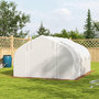 Voir la diapositive 2 : OUTSUNNY Serre tunnel de jardin 12 m² bâche PE haute densité 140 g/m² blanc