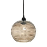 Paris Prix Lampe Suspension en Verre  Saturne  23cm Marron