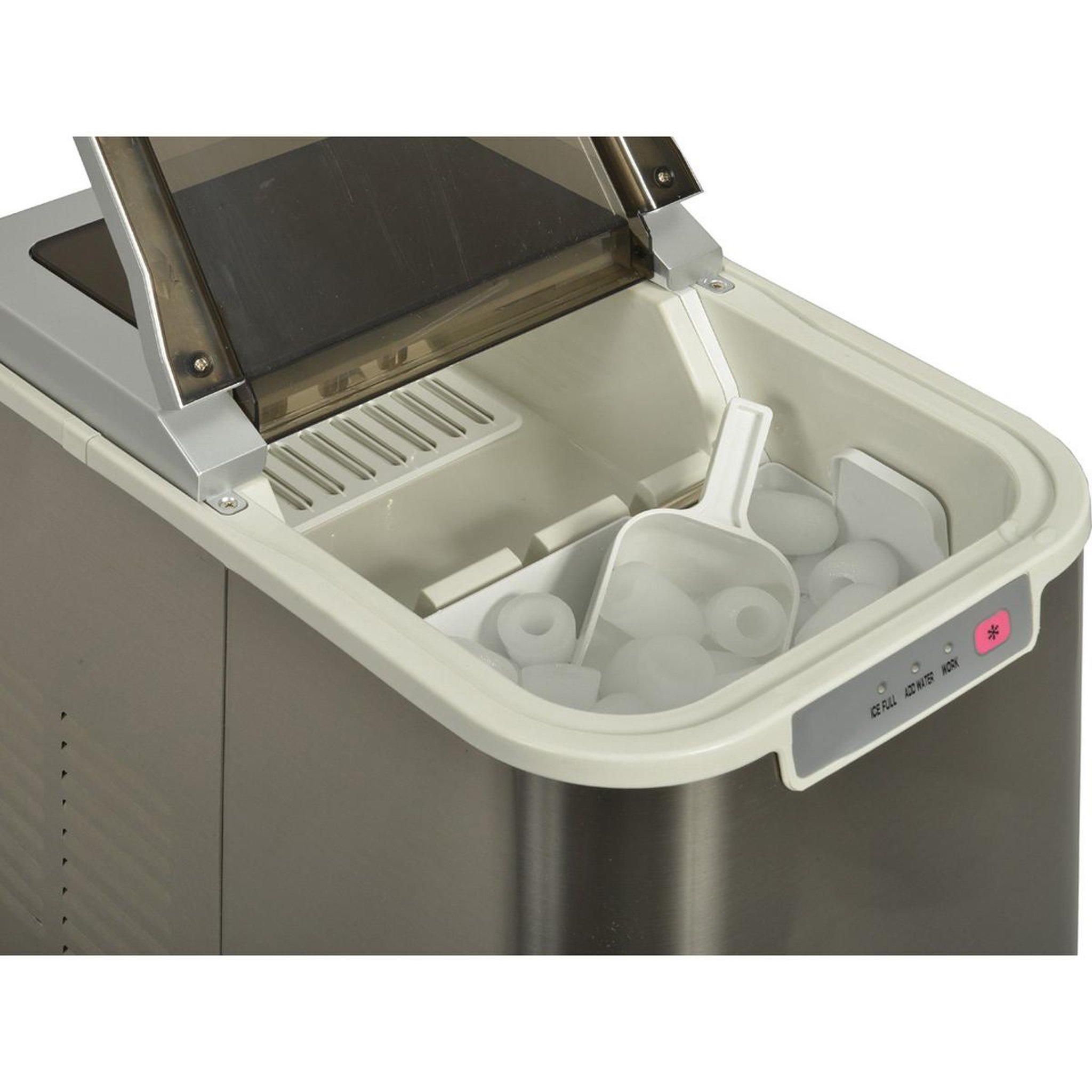 Voir la diapositive 2 : Kitchen chef Machine à glaçons 140w 12kg/24h avec nettoyage automatique inox - yt-e-005b1