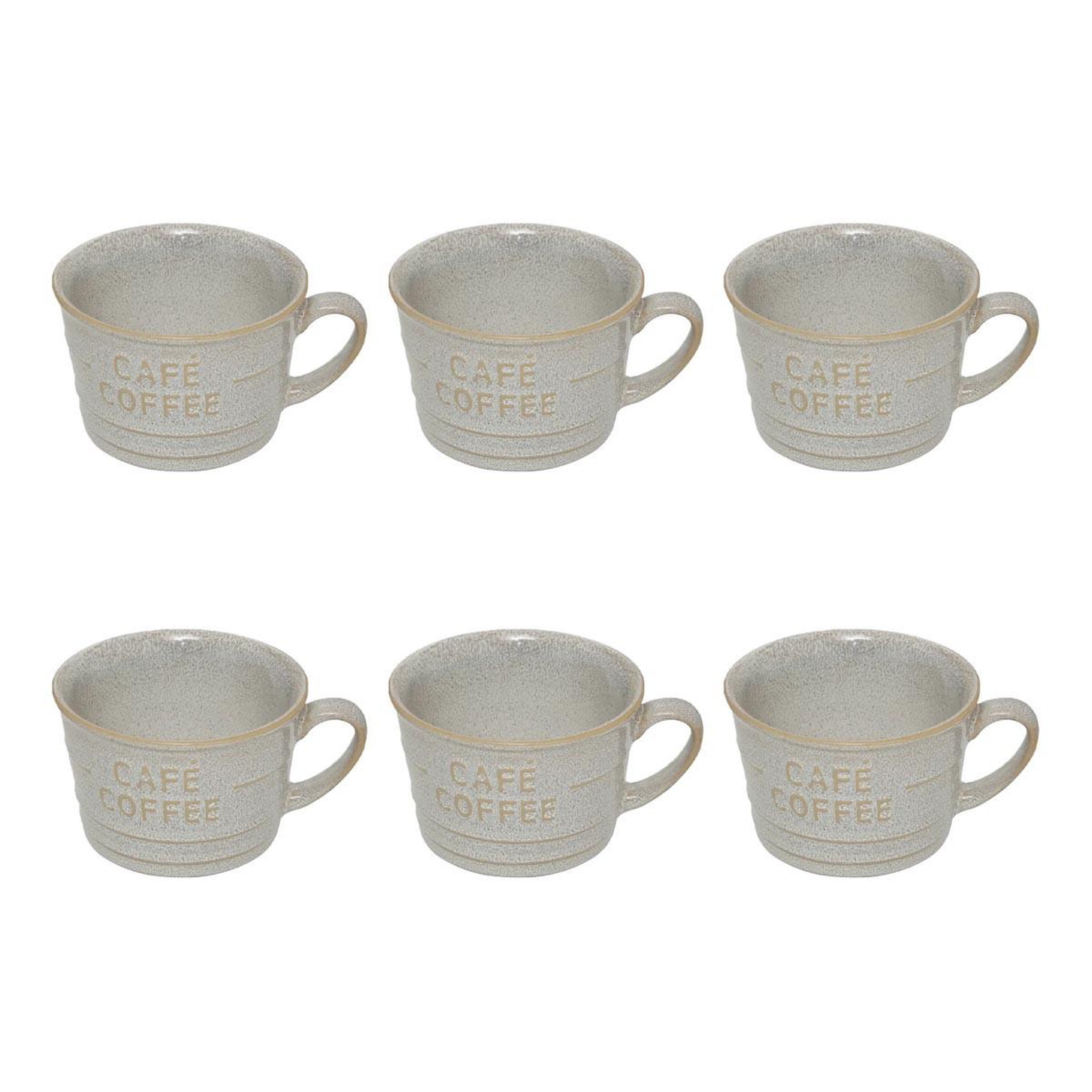 SECRET DE GOURMET Lot de 6 tasses à café  joel  26cl blanc