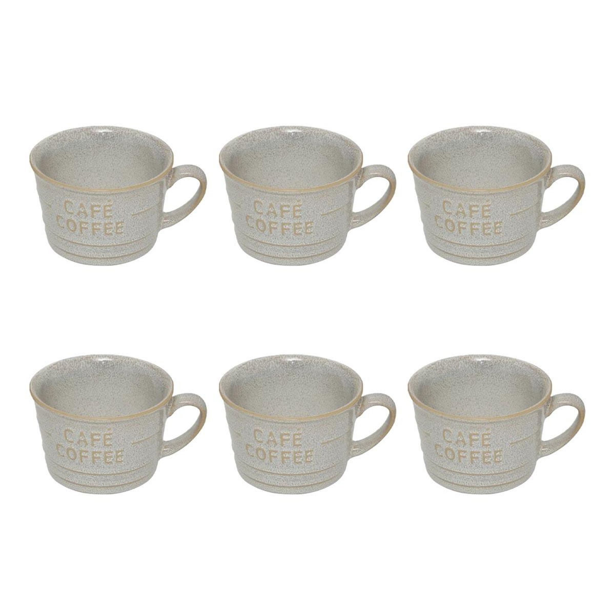 SECRET DE GOURMET Lot de 6 Tasses à Café  Joel  26cl Blanc