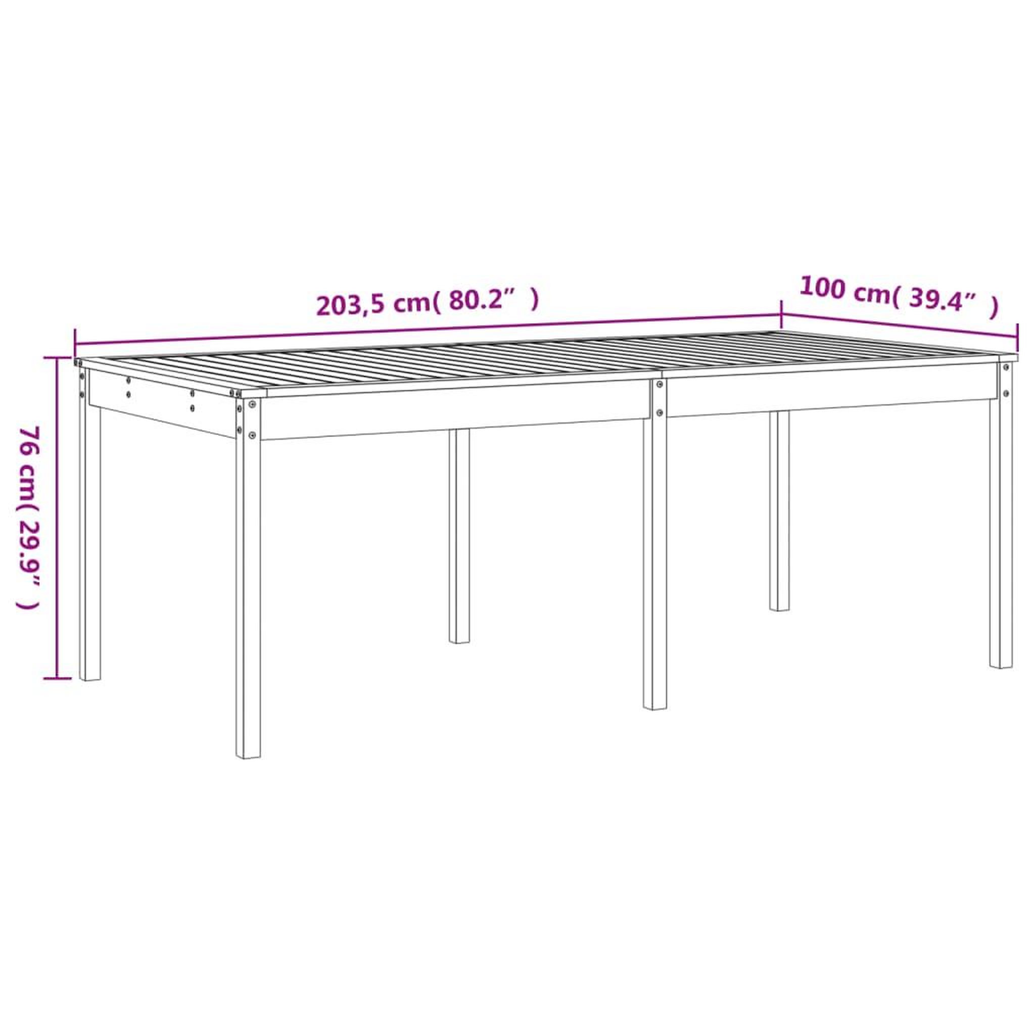 Voir la diapositive 6 : VIDAXL Ensemble a manger de jardin 17 pcs bois massif de Douglas