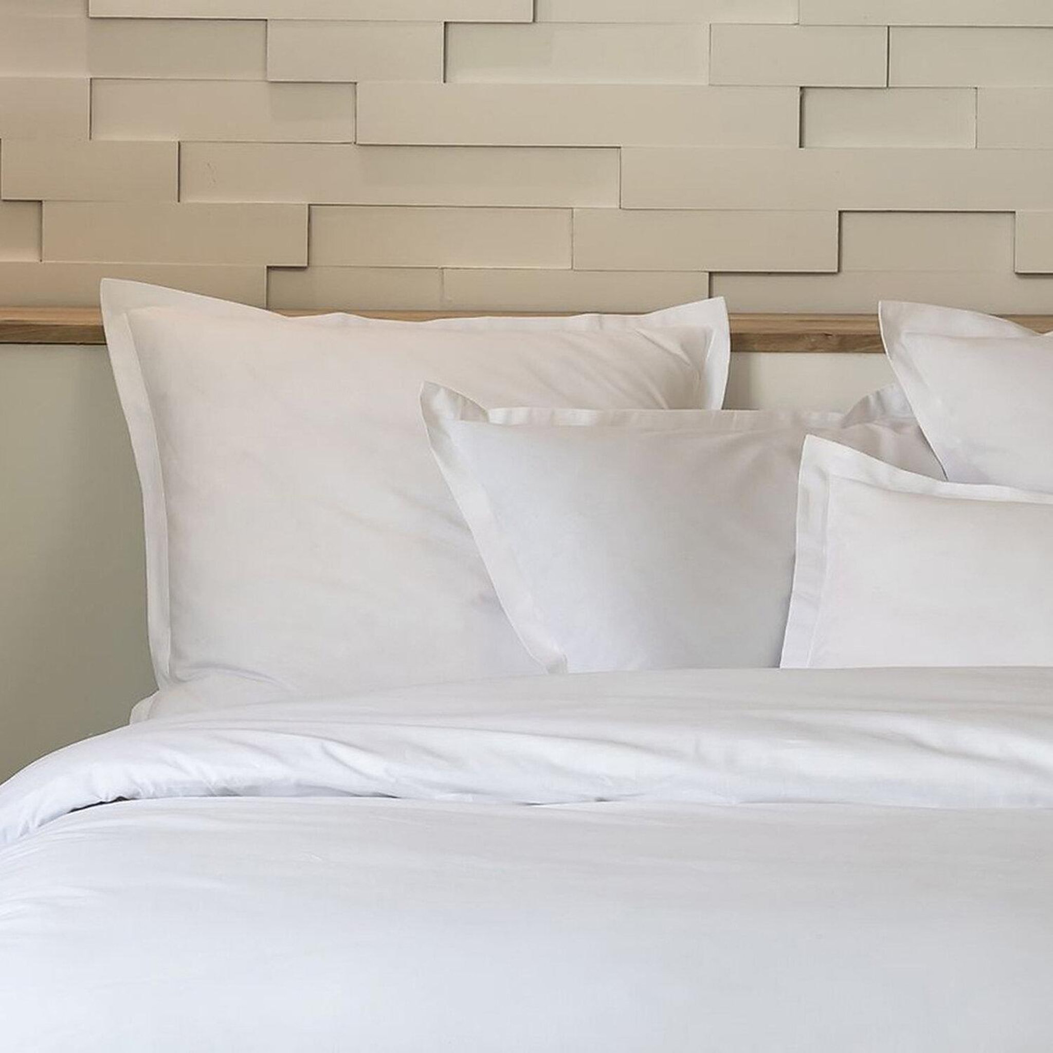 Voir la diapositive 3 : Home collection Parure de couette 100%percale de coton 80 fils/cm2-uni lin
