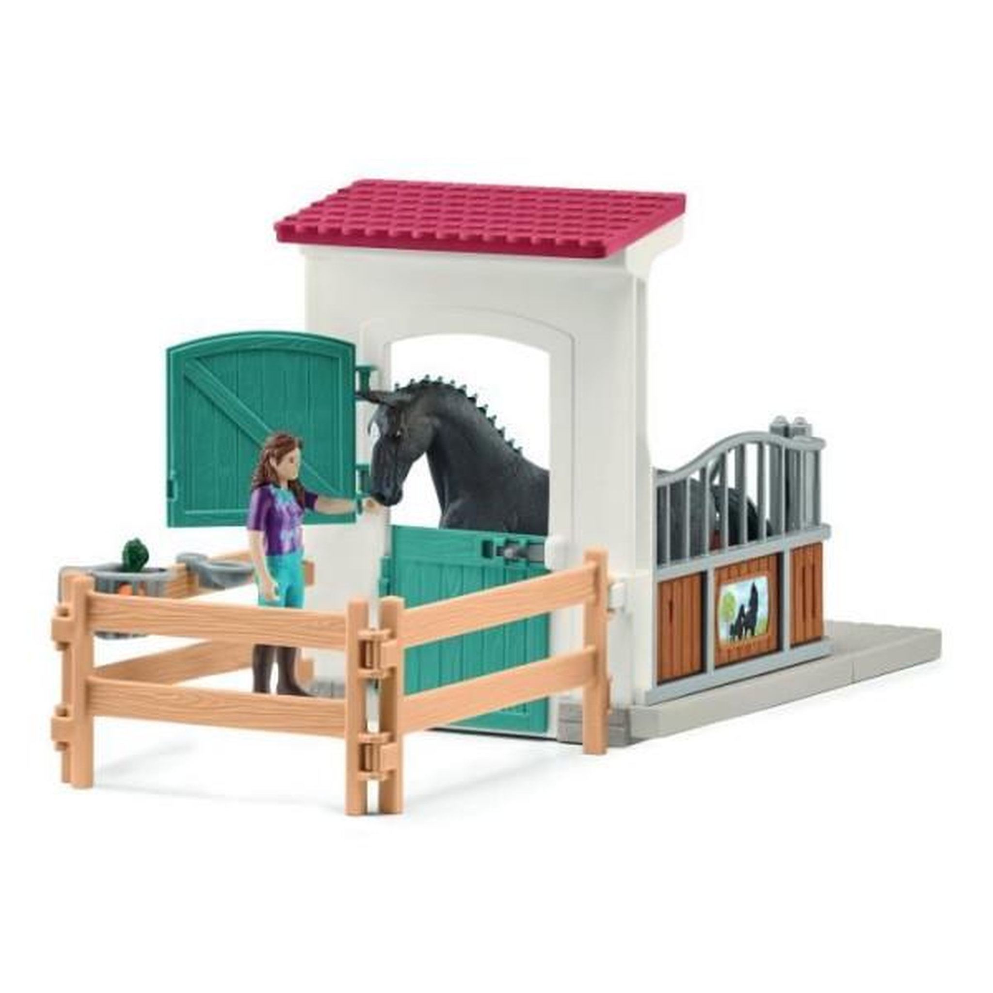 Voir la diapositive 3 : Schleich Horse Box Lisa et Storm, Figurine cheval et accessoires, SCHLEICH 42709 Horse Club, des 5 ans