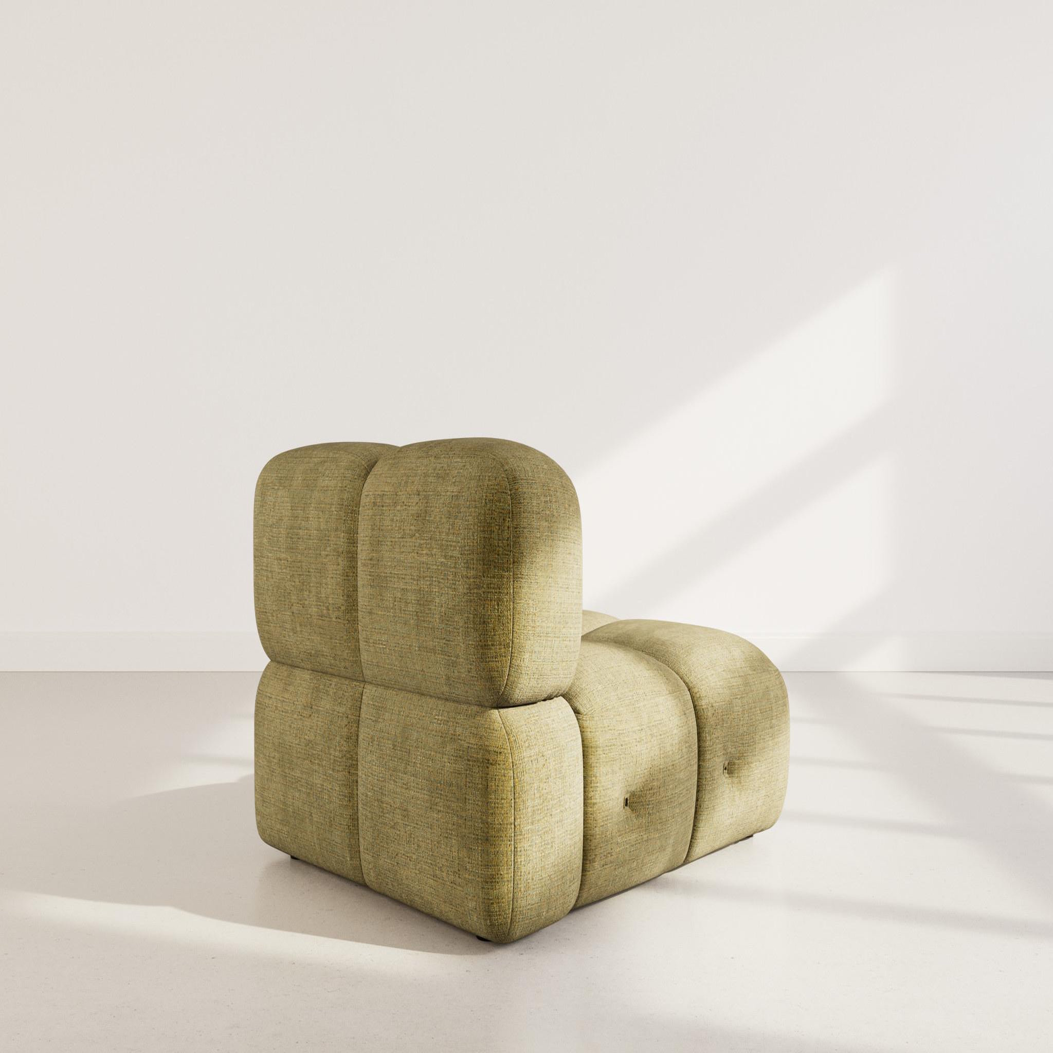 Voir la diapositive 5 : LISA DESIGN Grace - module d'assise en velours texturé