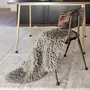Lorena Canals Tapis en laine effet peau de bête - gris à poils longs - 75 x 110 cm