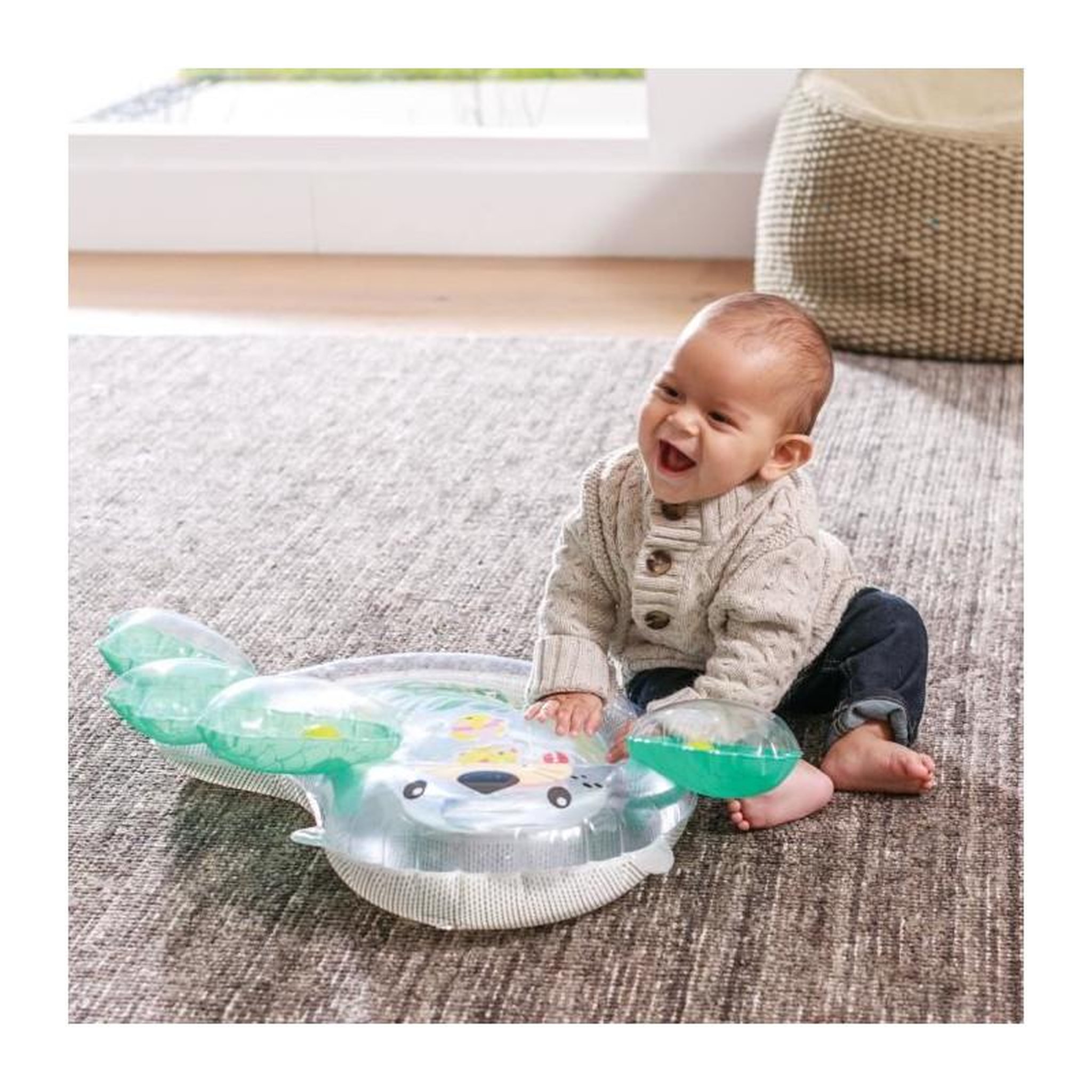 Voir la diapositive 4 : INFANTINO Tapis d'éveil Infantino Otarie géant menthe et gris