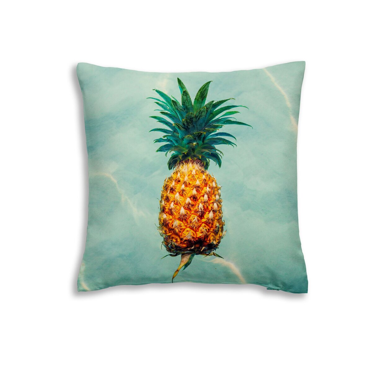 Coussin polyester effet velours ANANAS