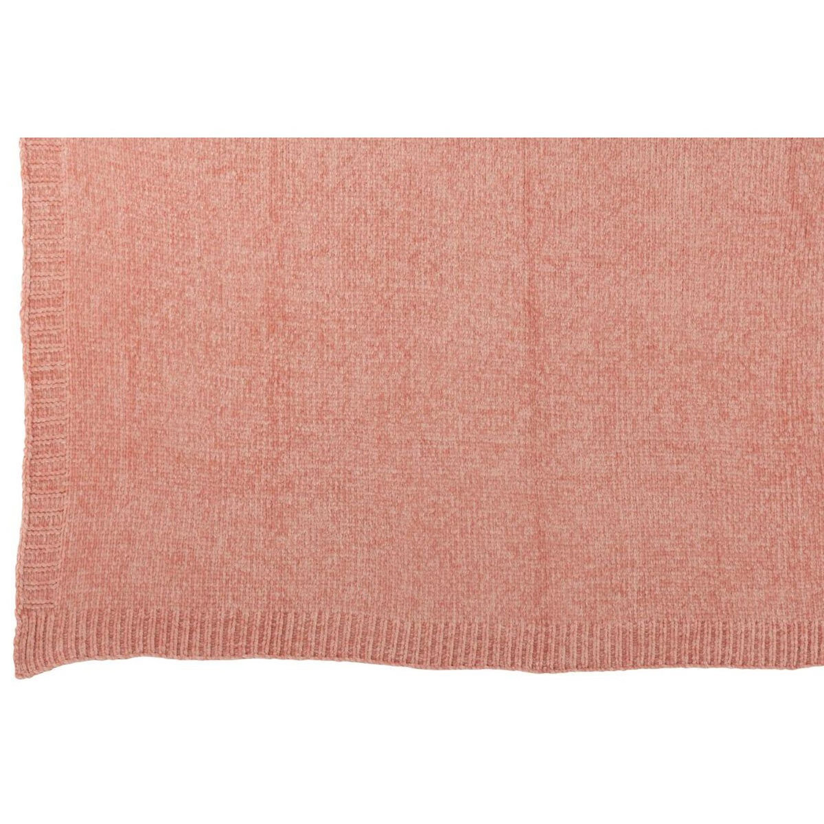 Paris Prix Plaid Uni Chenille  Bradly  130x170cm Rose Clair