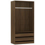 Voir la diapositive 2 : VIDAXL Garde-robe Chene marron 100x50x200 cm Bois d'ingenierie