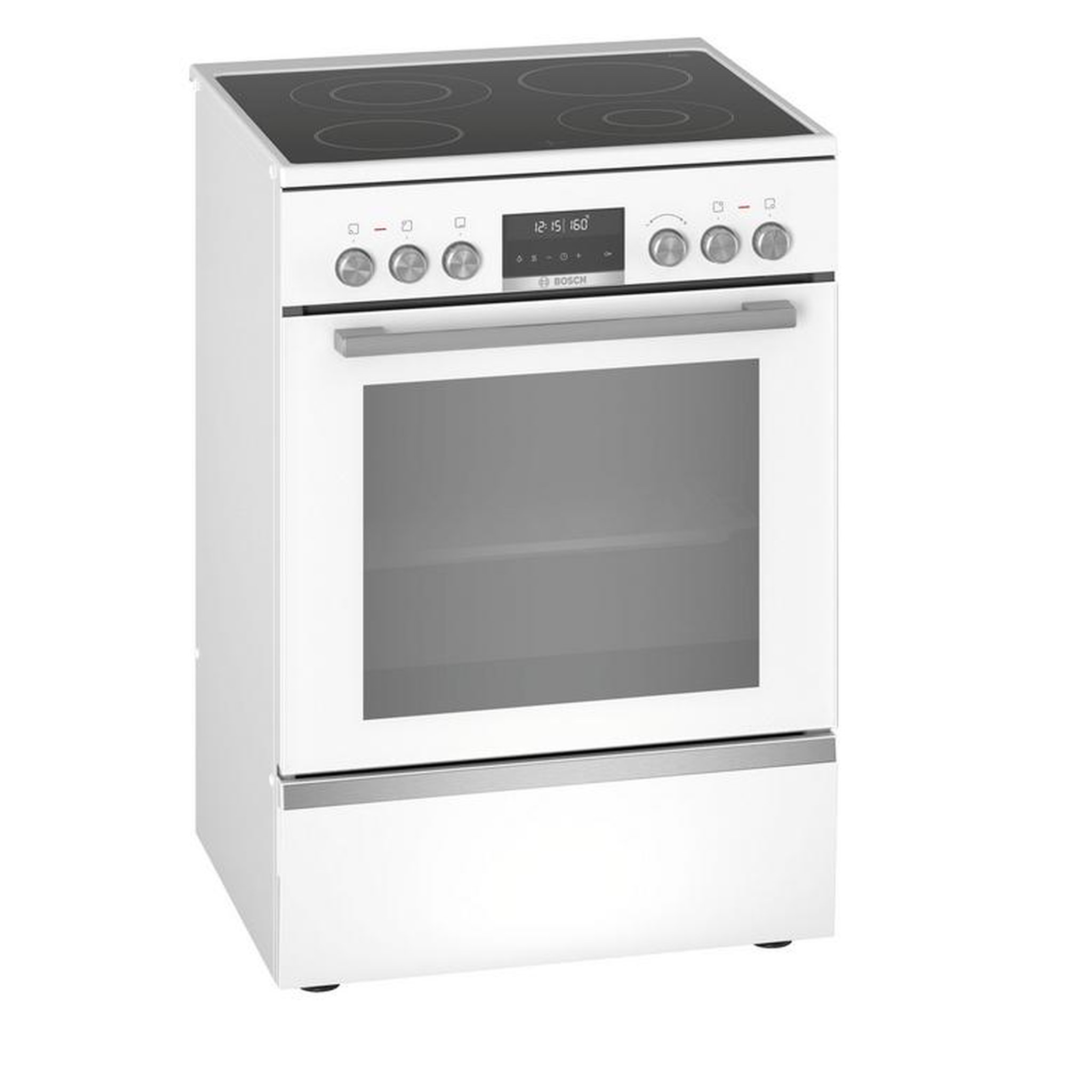 BOSCH Cuisinière vitrocéramique 63l 4 feux blanc - hks79r220