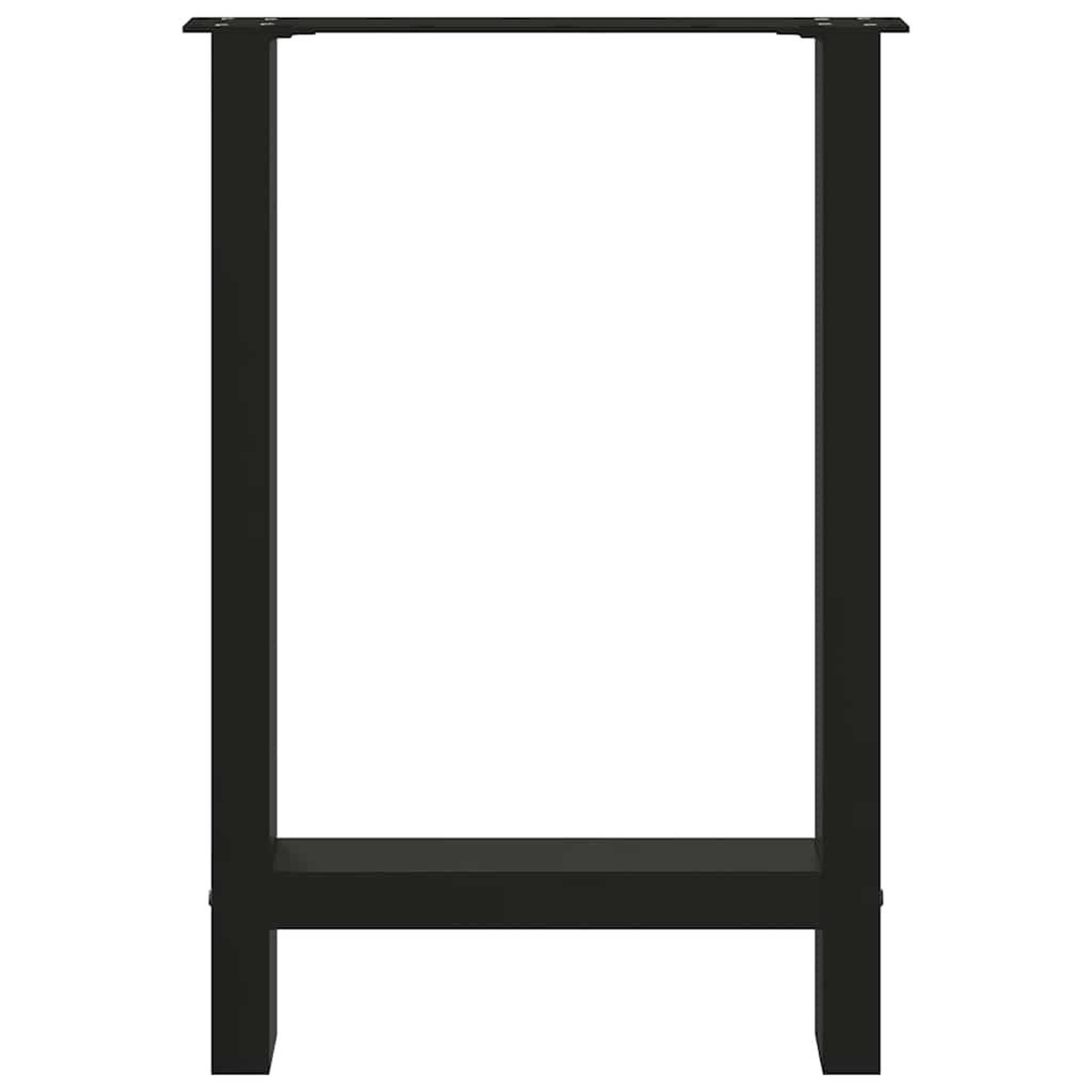 Voir la diapositive 5 : VIDAXL Pieds de table basse noir 2 pcs 60x(72-73) cm acier