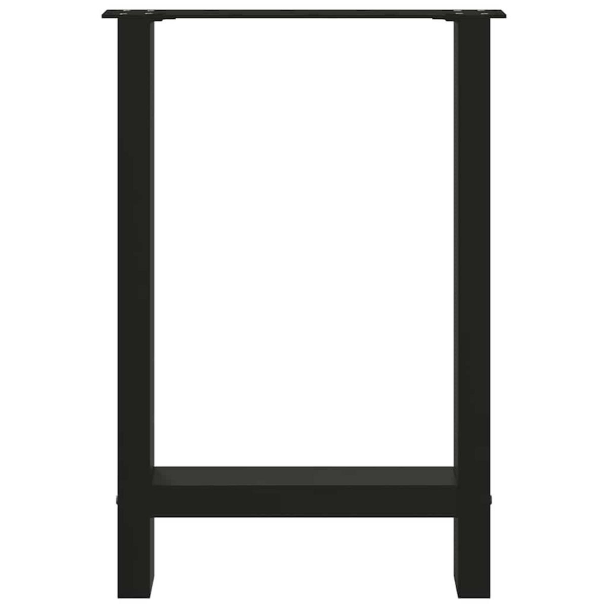 VIDAXL Pieds de table basse noir 2 pcs 60x(72-73) cm acier