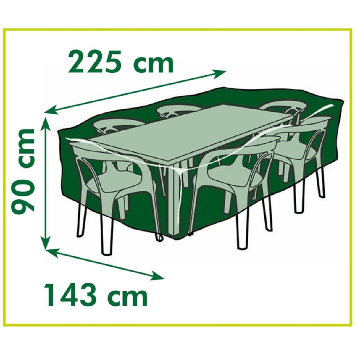 NATURE Nature Housse de mobilier de jardin tables rectangulaires 225x143x90cm