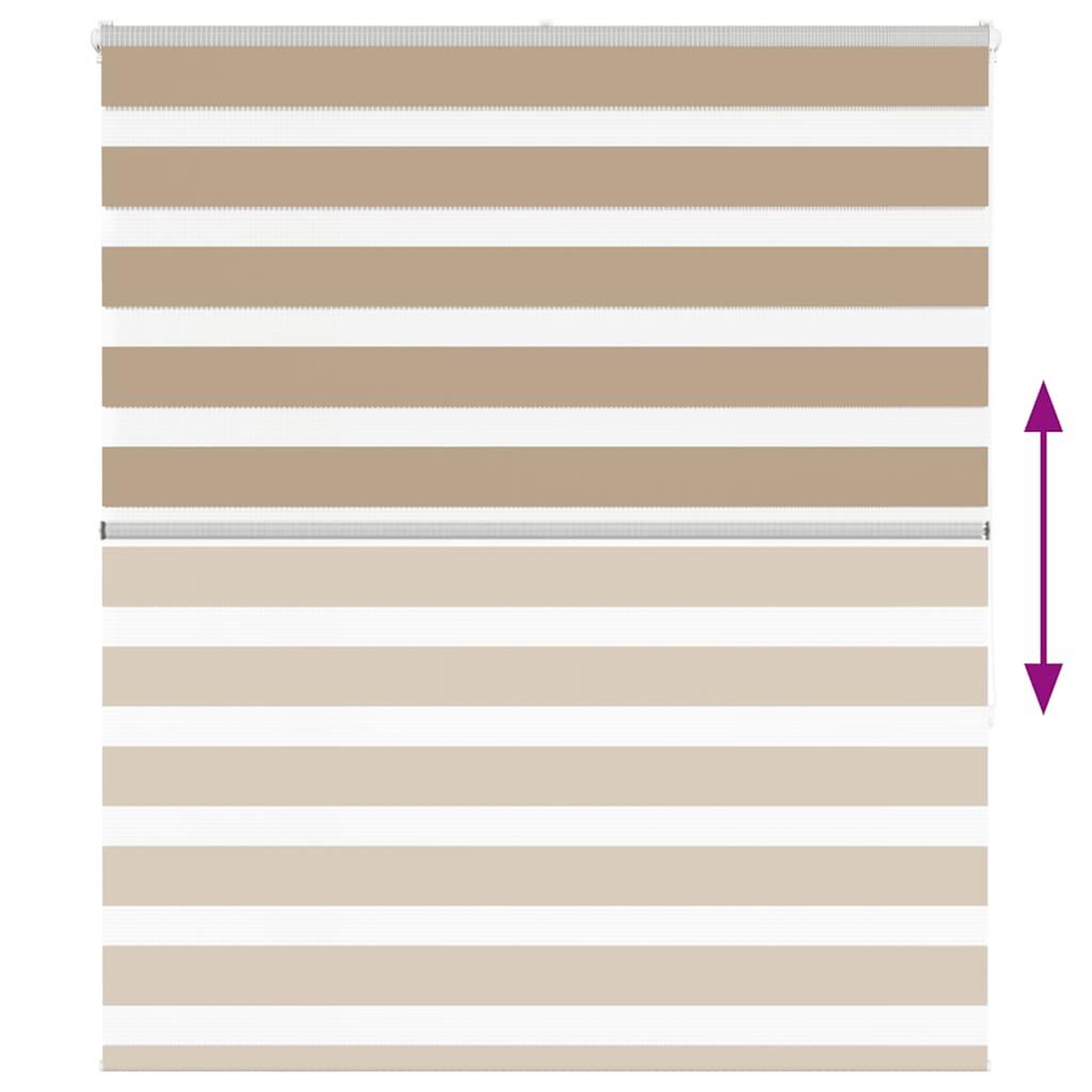 Voir la diapositive 5 : VIDAXL Store zebre marron sable largeur du tissu 120,9 cm polyester