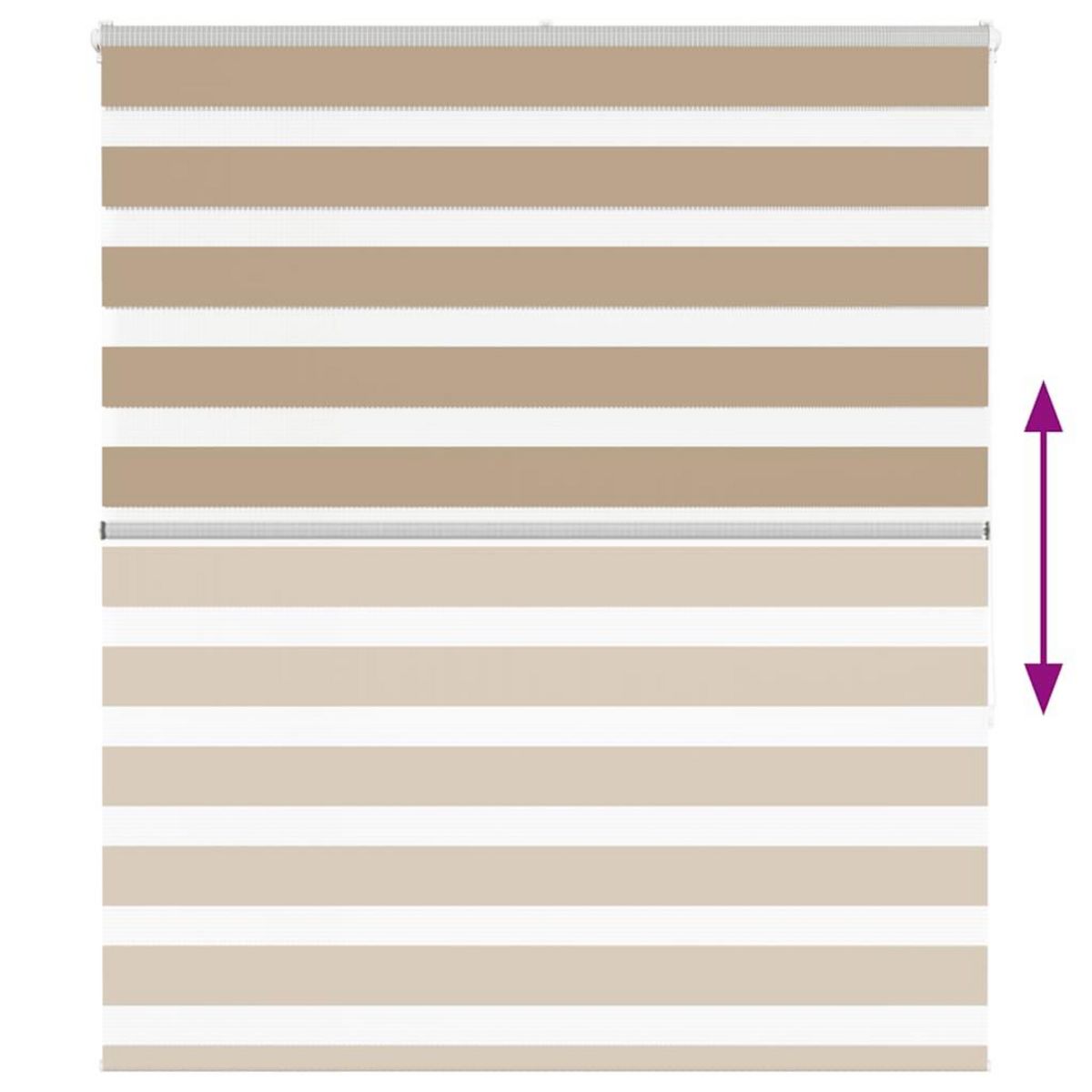 VIDAXL Store zebre marron sable largeur du tissu 120,9 cm polyester