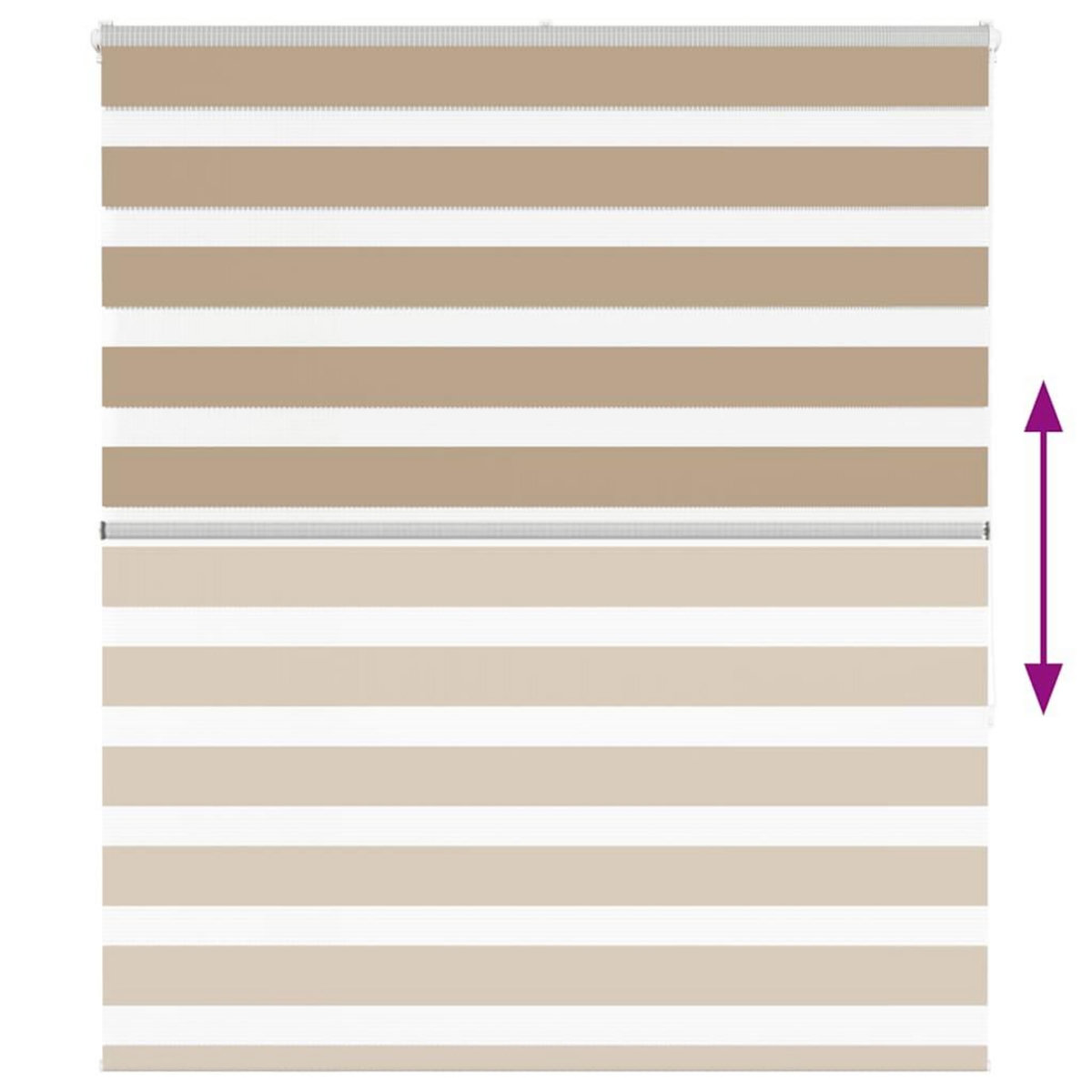 VIDAXL Store zebre marron sable largeur du tissu 120,9 cm polyester