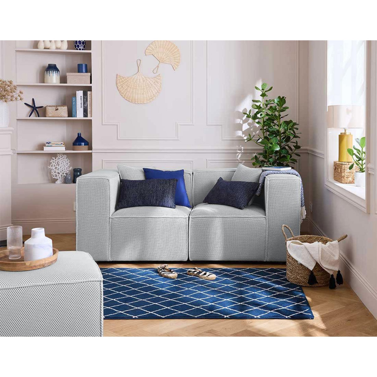 LISA DESIGN Arty - canapé modulable 2 places - en tissu mailles 3d