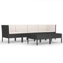 Voir la diapositive 1 : VIDAXL Salon de jardin 6 pcs avec coussins resine tressee noir