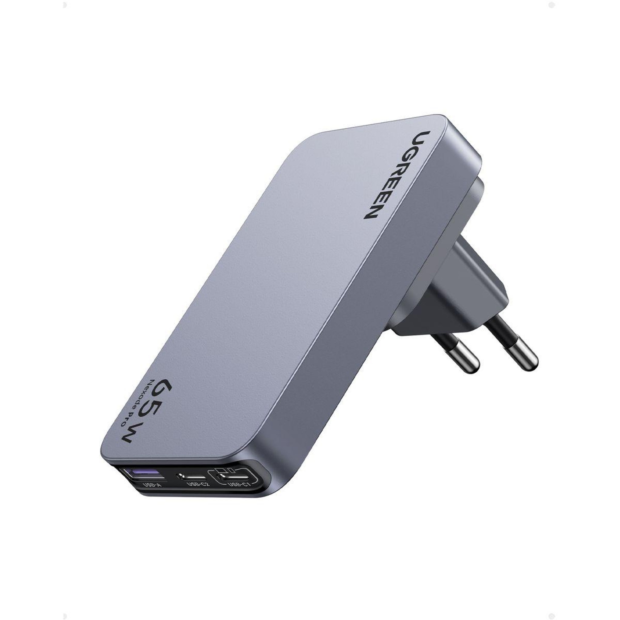 Voir la diapositive 2 : UGREEN Adaptateur de voyage Chargeur secteur mini 65W Gris clair