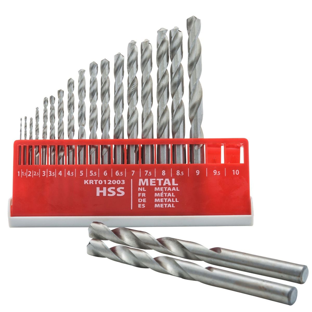 KREATOR Coffret de 19 forets en métal HSS Kreator  Coffret 19 forets HSS Coffret 19 forets HSS