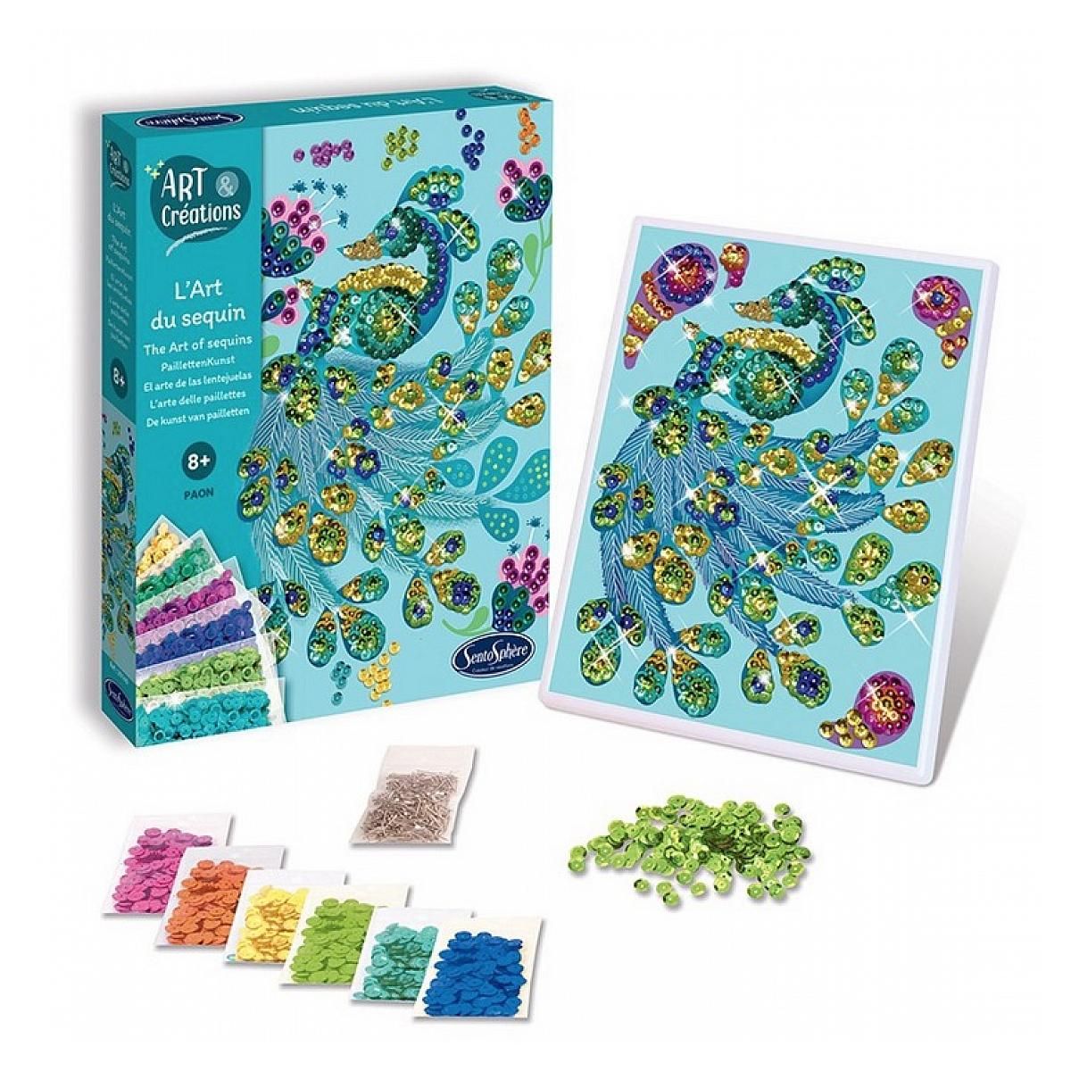 Sentosphere L art du sequin - Paon - Art et creations