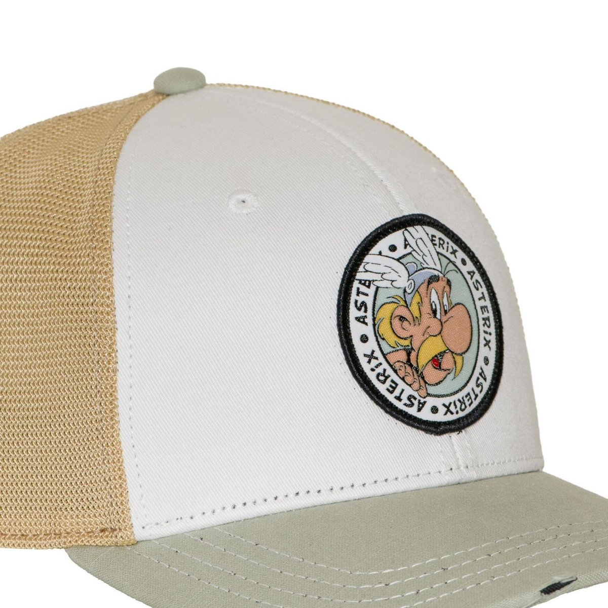 CAPSLAB Casquette semi-curved premium avec filet et patch Astérix
