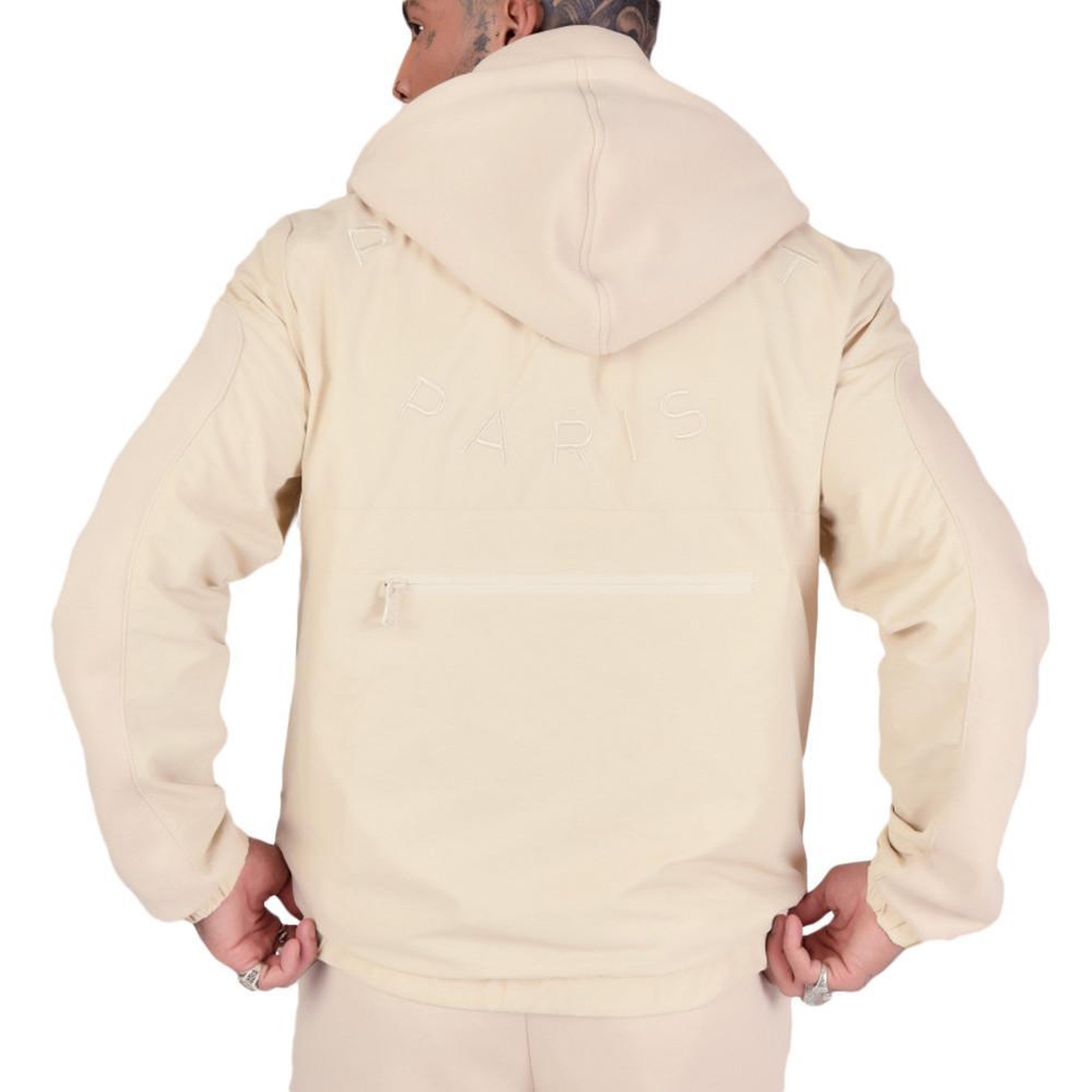 Voir la diapositive 2 : Project X Veste à Capuche Écru Homme Project X Paris Matelassage