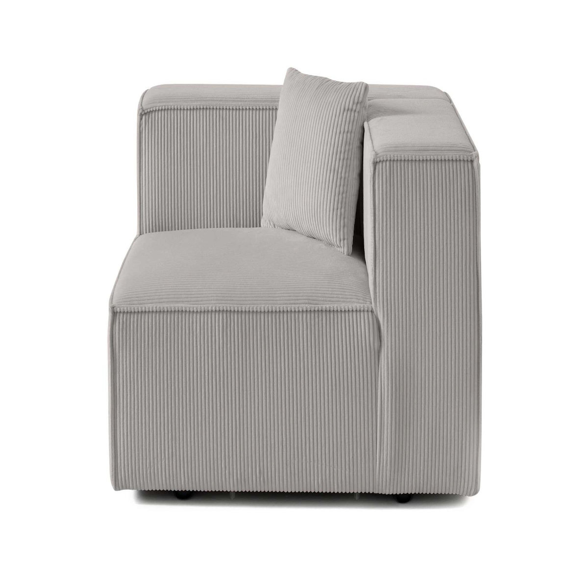 LISA DESIGN Arty - module d'assise gauche - en velours côtelé