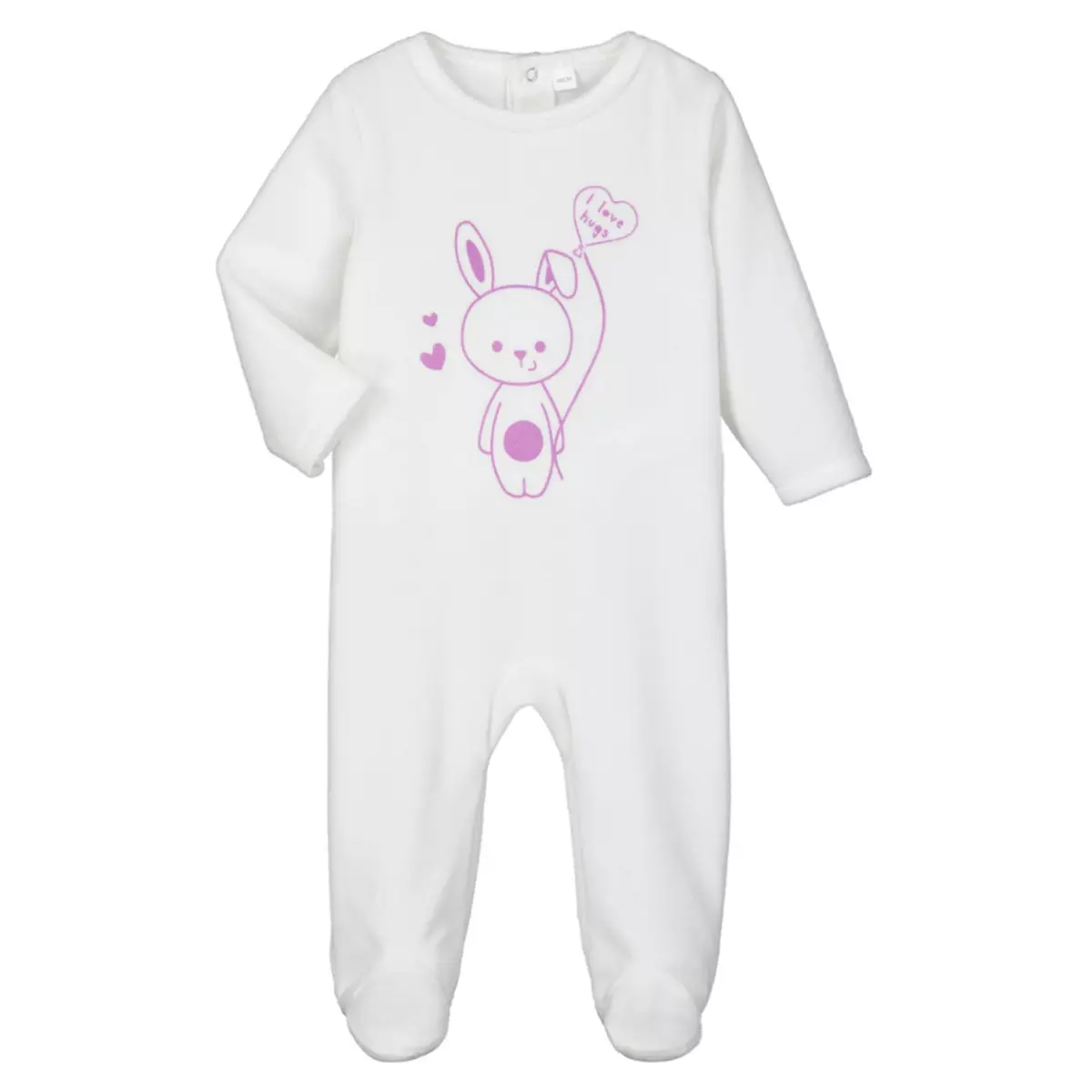 IN EXTENSO Pyjama velours lapin bébé fille