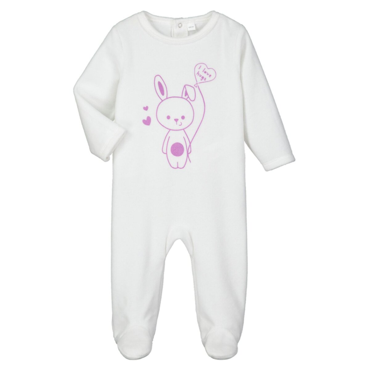 IN EXTENSO Pyjama velours lapin bébé fille