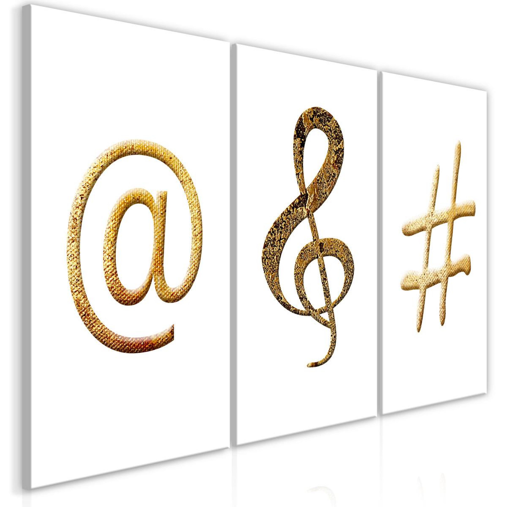 Paris Prix Tableau imprimé  golden signs 3 panneaux  60x120cm