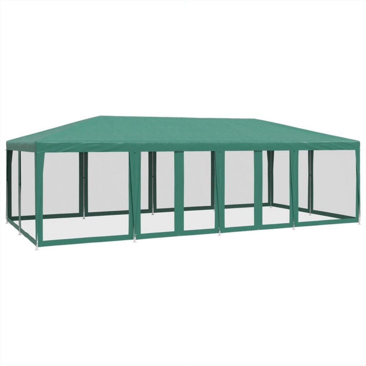 VIDAXL Tente de fete avec 12 parois laterales en maille vert 8x4m PEHD