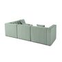 Voir la diapositive 4 : LISA DESIGN Nova - canapé modulable d'angle droit - 5 places - en velours