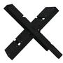 Voir la diapositive 2 : VIDAXL Porte-buches Noir 47x39,5x48 cm Bois massif de pin