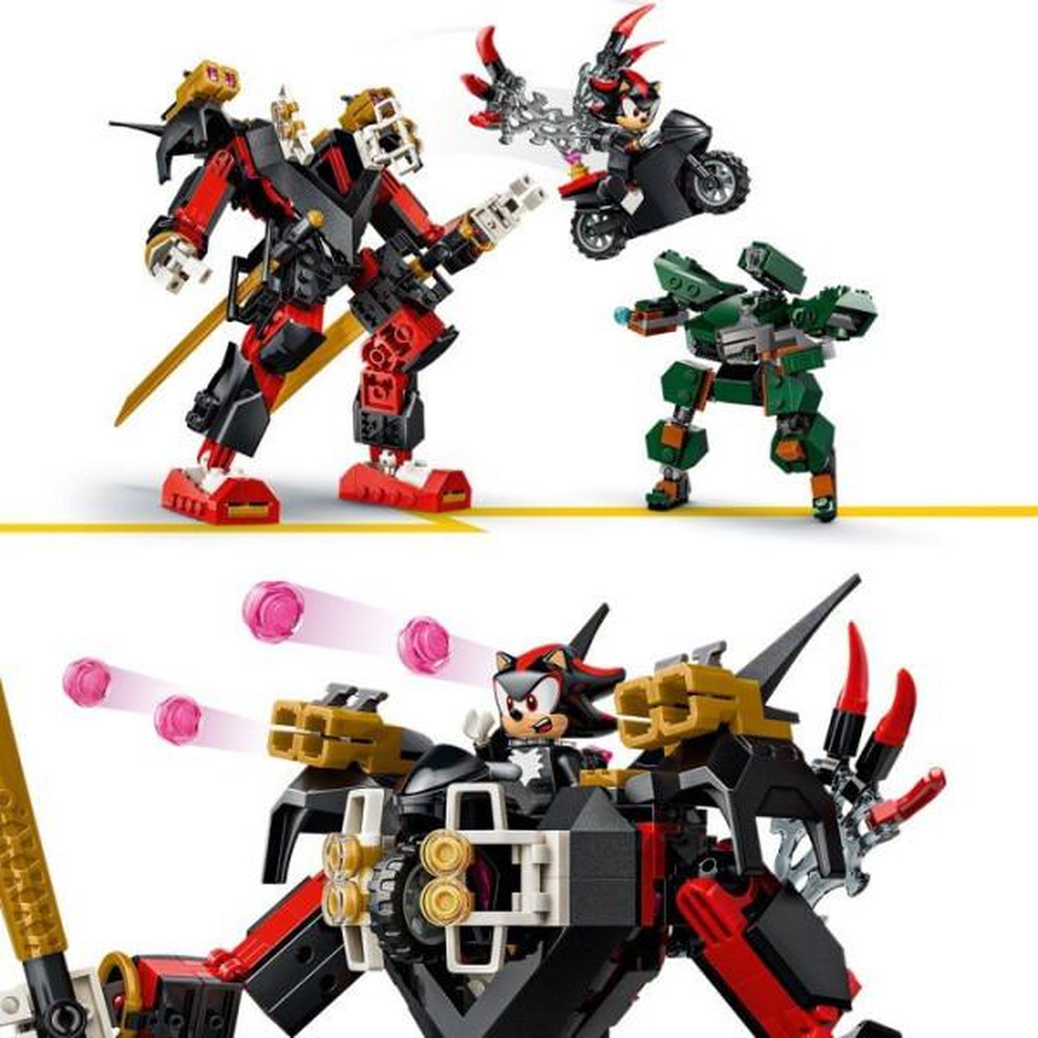 Voir la diapositive 3 : LEGO LEGO Sonic 77120 - Exclu Cdiscount - The Hedgehog™ Le Robot de Shadow Contre le G.U.N. Trooper - Jouet de Construction des 8 A