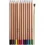 AUCHAN Etui de 12 crayons de couleur aquarellables + 1 pinceau