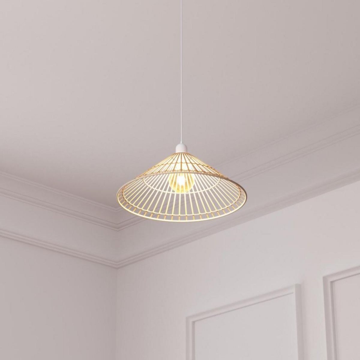 ATMOSPHERA Suspension cône en bambou naturel