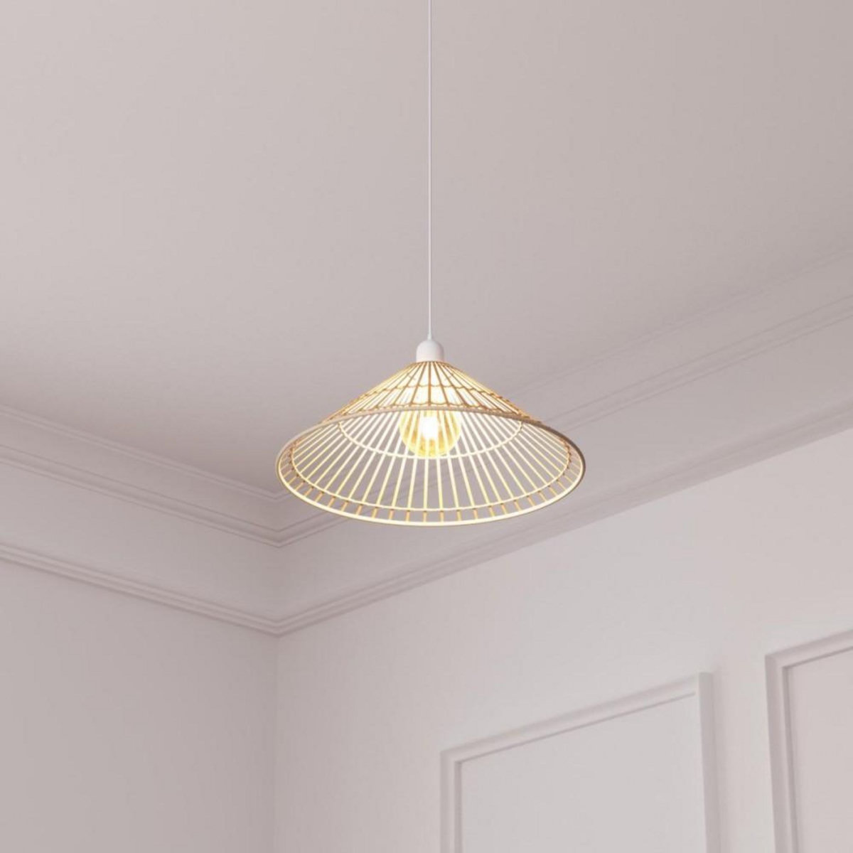 ATMOSPHERA Suspension cône en bambou naturel