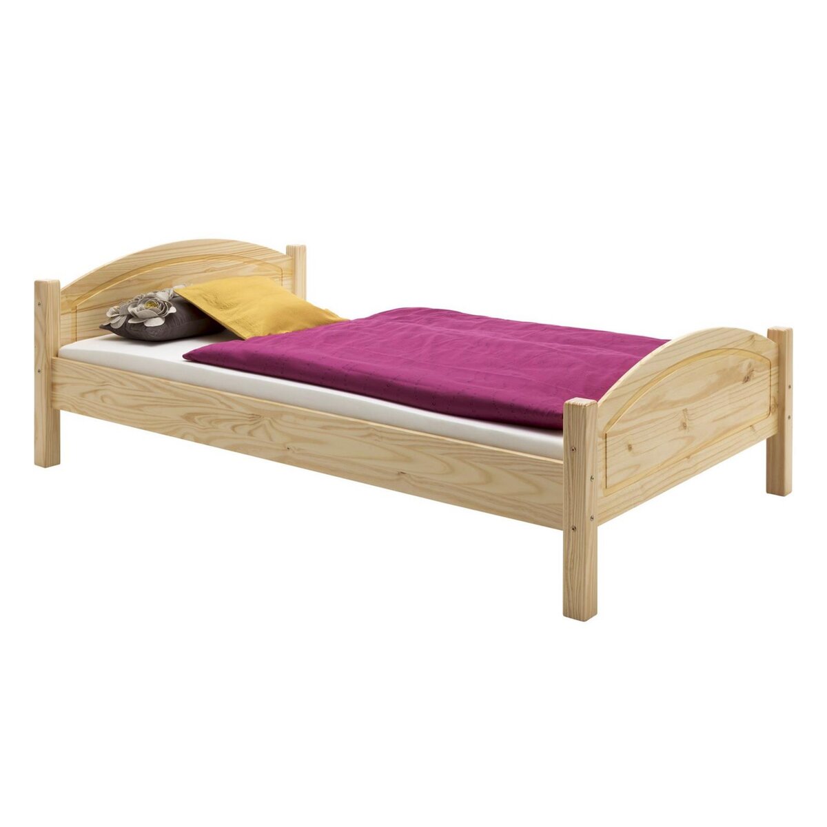 Cadre de lit pour matelas 100x200 cm en bois avec finition