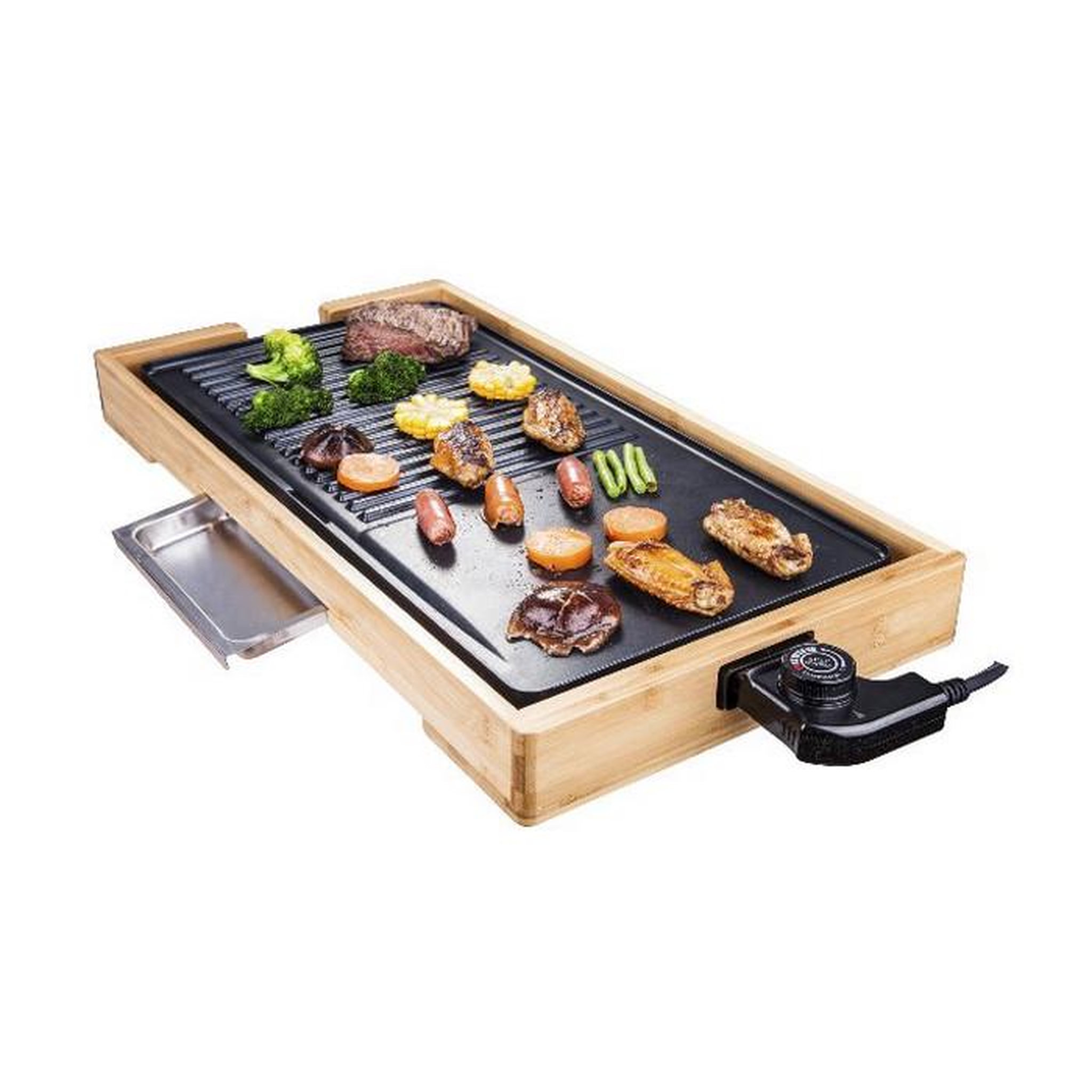 Voir la diapositive 3 : LITTLE BALANCE Plancha gril électrique 2000w 51x26cm - 8280