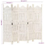 Voir la diapositive 6 : VIDAXL Cloison de separation 5 panneaux Blanc 200x165 cm Bois manguier