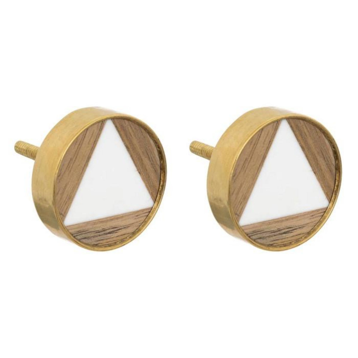 ATMOSPHERA Lot de 2 Boutons de Meuble  Isla  3cm Marron