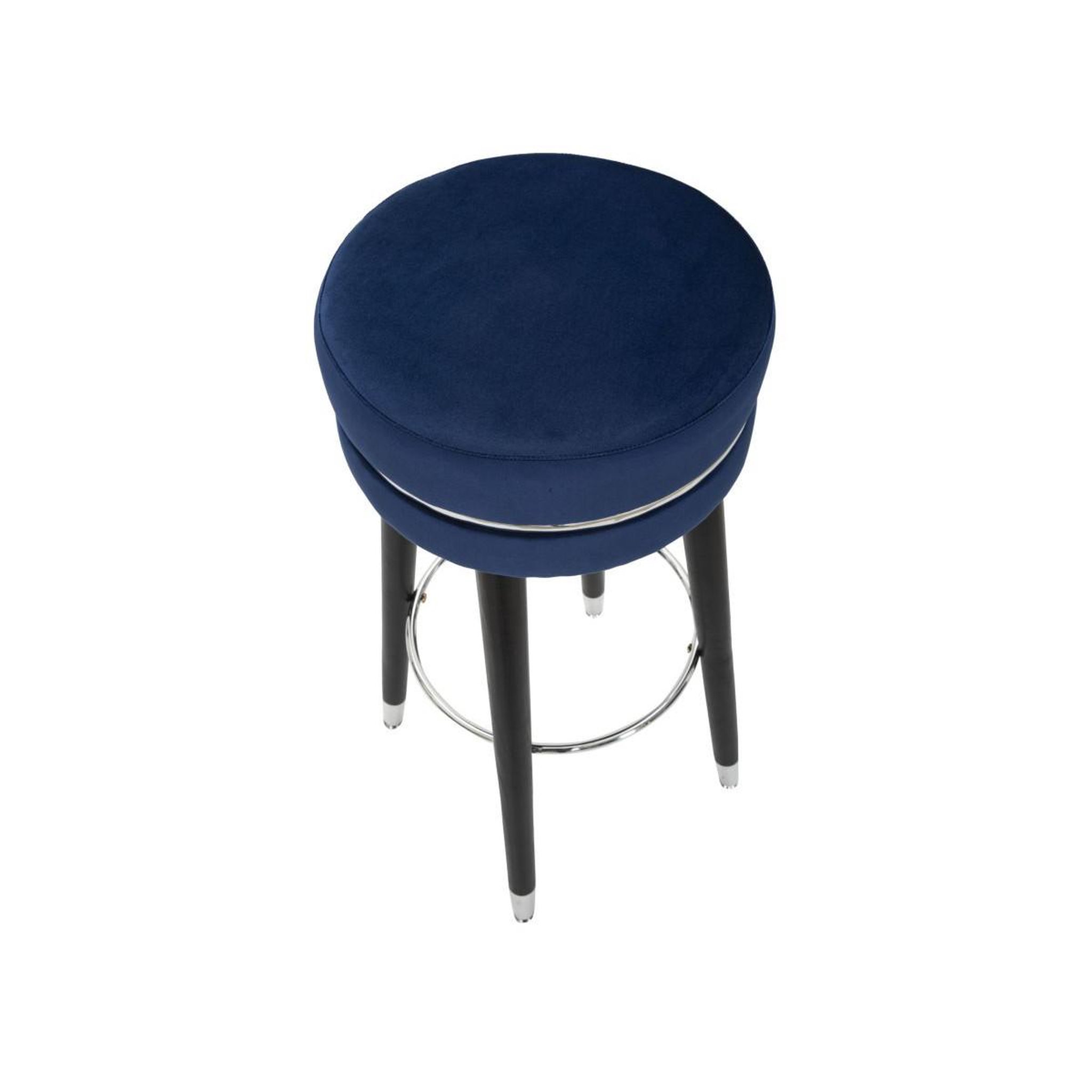 Voir la diapositive 3 : Paris Prix Tabouret de bar design  paris  74cm bleu foncé & argent
