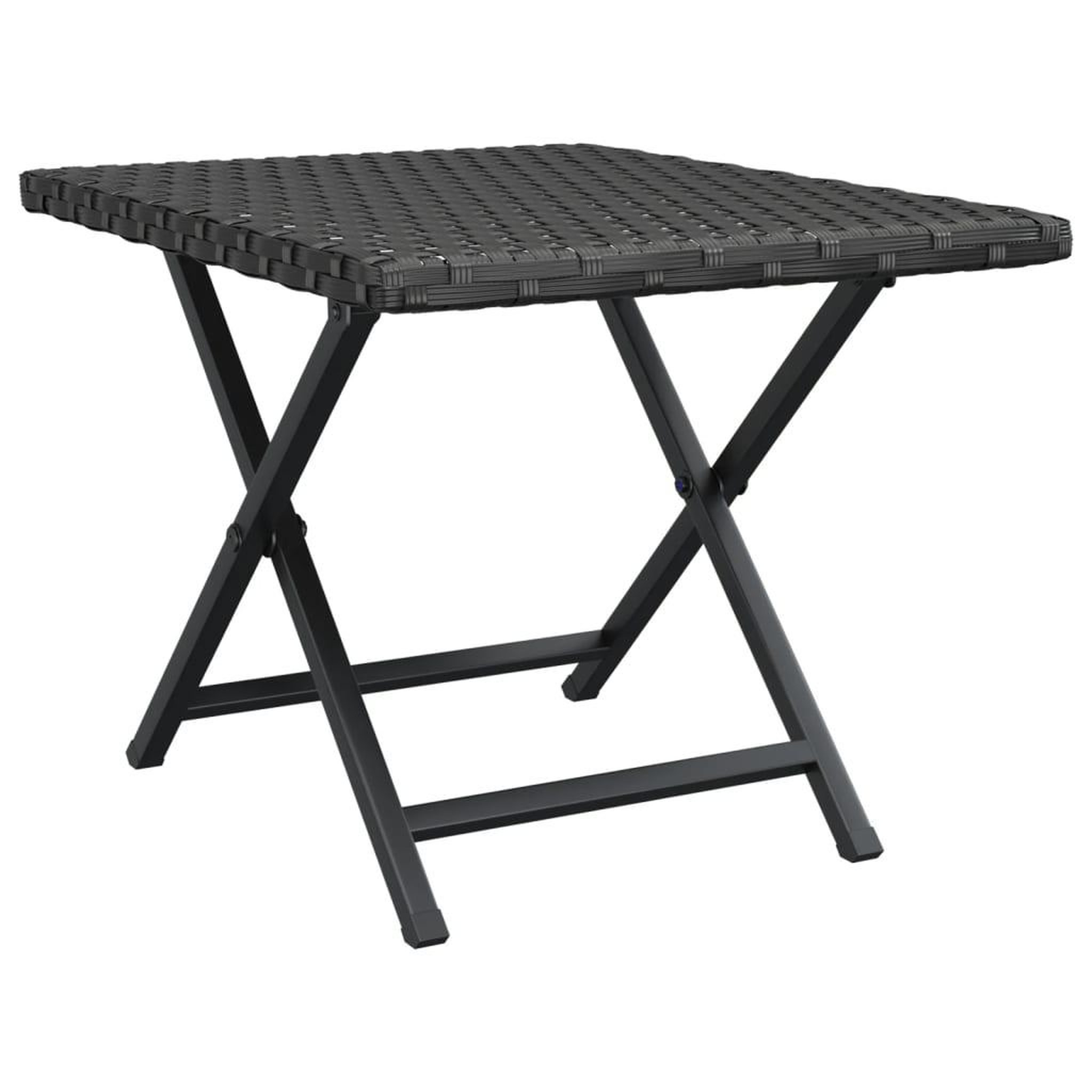 Voir la diapositive 2 : VIDAXL Table pliable noir 45x35x32 cm resine tressee