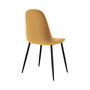Voir la diapositive 2 : Rendez vous déco Lot de 2 chaises en velours jaune et pieds en métal - Malrik