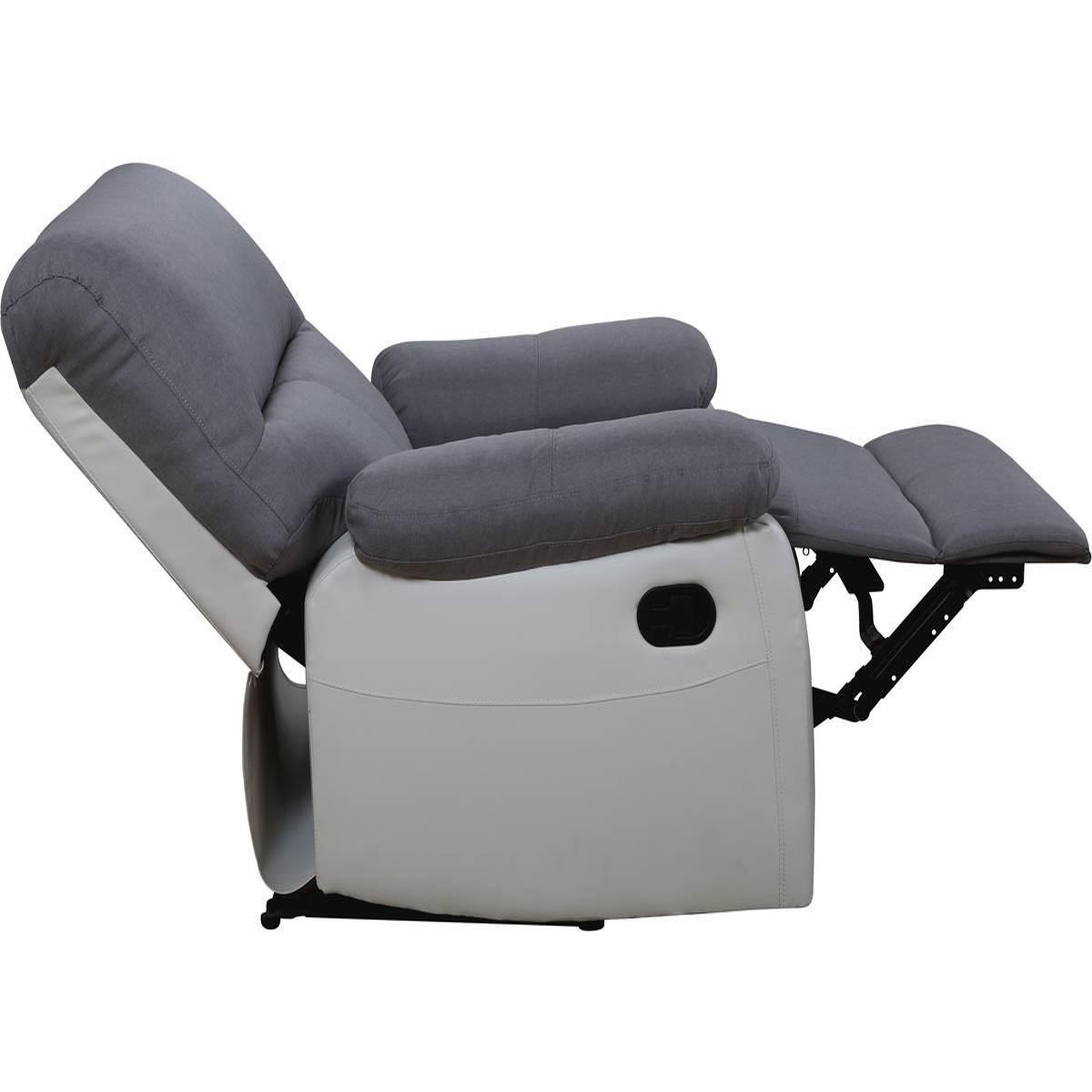 Voir la diapositive 4 : Habitat et Jardin Fauteuil relax  lincoln  - 90 x 89 x 103 cm - blanc/gris clair